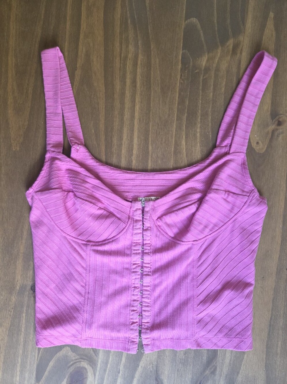 Women's Pink Corset Style Crop Tank Top Free People